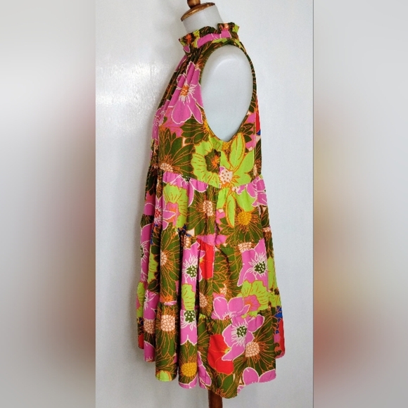 TIERED FLORAL TENT DRESS - Picture 6 of 8